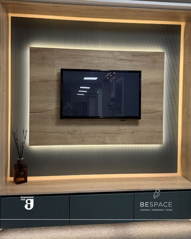 Upgrade your living space and the way you watch tv 📺

This bespoke media wall combines integrated lighting, sleek built-in storage and a feature TV surround. With drawers below and a bench-style ledge for styling or seating, every detail is designed to bring purpose to your home 🤝

Visit our showrooms to get some ideas today | Link in bio