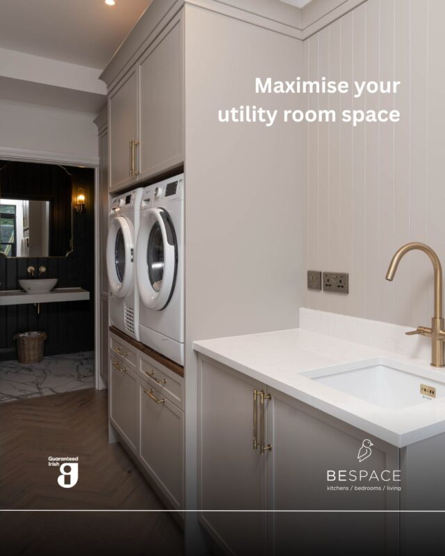 Small space, smart thinking 💡

Stacking your washer and dryer instantly frees up floor room and by adding a pull-out basket shelf underneath, it makes laundry days that bit easier and more organised 🙌

At BeSpace, it’s all about maximising every inch of your home without compromising on style! Visit our showrooms or book your consultation to get started today | Link in bio