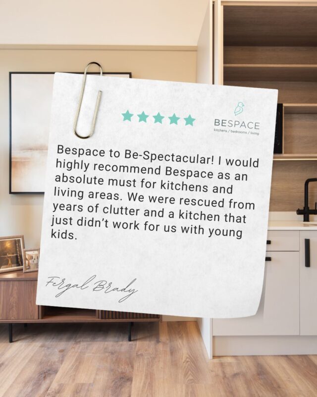 Rescued from years of clutter 🧱✨

Fergal and his family visited four different suppliers, but it was Susan and the BeSpace design team who blew them away. We didn’t just give them a new kitchen, we gave them a space that feels twice the size without knocking a single wall 🤩

Is your kitchen not working for you anymore? Let’s fix that! Book your consultation today | Link in bio