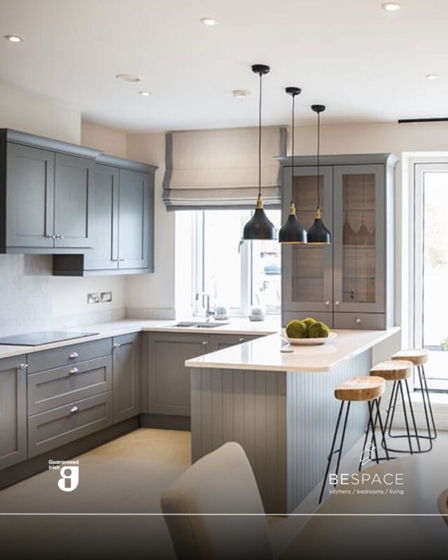 A timeless kitchen with a modern finish 🌿

This Storm Grey painted Shaker kitchen pairs beautifully with the Silestone White Storm quartz worktops, creating a calm, sophisticated look that feels both classic, contemporary and clean. With the generous island, breakfast seating and clever storage throughout, it’s designed for everyday living, entertaining and everything in between 🏡

Visit our showrooms today to see more | Link in bio