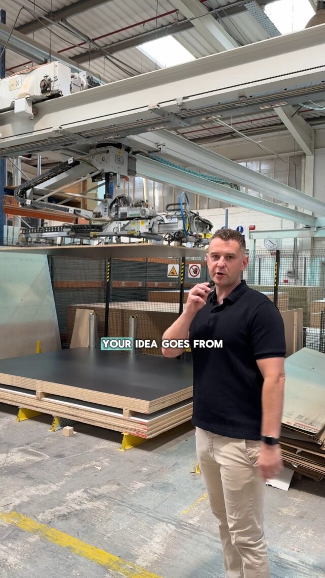 From your idea to the first cut ✂️

Once your bespoke design is finalised, the process moves from the screen to our factory floor. Our Winstore handles the sheet material before it moves across to the Biesse Rover B, where each panel is precisely cut to suit your individual design. This is where technology, craftsmanship and attention to detail come together to bring your bespoke space to life 🙌

Visit our showrooms to see what's possible today | Link in bio