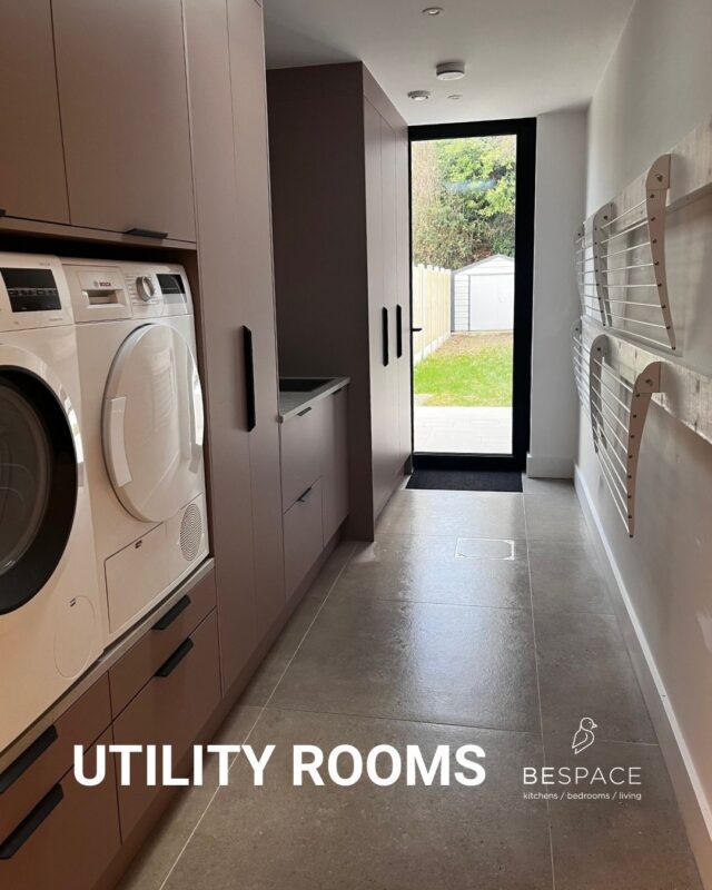 Utility rooms shouldn't have to be an afterthought and at BeSpace, they never are 🧺

From elevated washing machines with pull-out shelves to seamless storage and beautiful colour options, every utility room we design is built to make everyday life easier for you 🤩

Whatever you need, our in-house team will tailor it perfectly to your home and your style 🤝

Visit our showrooms in Blanchardstown or Stillorgan and see some utilities for yourself
