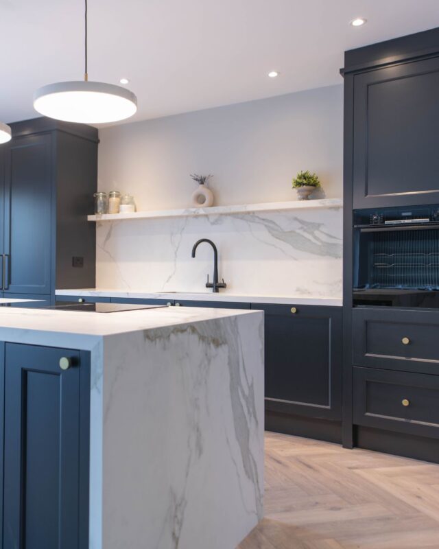 Deep navy, timeless marble and craftsmanship that speaks for itself 💙

This bespoke BeSpace kitchen pairs classic elegance with modern functionality, from sleek cabinetry and soft brass accents to the seamless marble backsplash that ties it all together 🏡

See it and feel it by visiting our showrooms in Blanchardstown or Stillorgan and bring your ideas to life today 💭